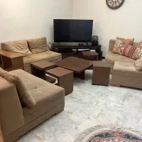 مبلمان راحتی ال هفت نفره به همراه میز وسط و عسلی|مبلمان خانگی و میز عسلی|تهران, سید خندان (جلفا)|دیوار