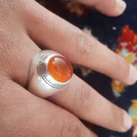 انگشتر نقره ۹۲۵ سنگ عقیق یمن