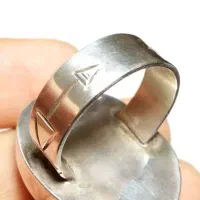 انگشتر نقره سلیمانی لامه پر چشم کهنه یمنی|جواهرات|دوگنبدان, |دیوار