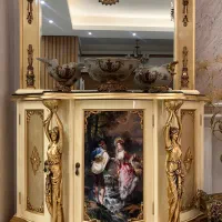 ست آیینه کنسول چوب راش شرکتی