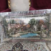 تابلو فرش منظره بسیار شیک و تمیز در حد نو