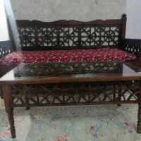 میز صندلی چوبی قهوه خانه ای