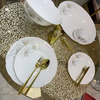 سرویس ارکوپال نیلوفری ژالین طوسی لب طلا|ظروف سرو و پذیرایی|تهران, شوش (باغ آذری)|دیوار