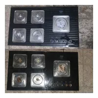 گاز رومیزی شیشه ای و استیل بازسازی گاز رومیزی