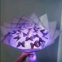 دسته گل پروانه و روبانی