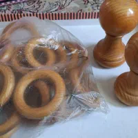 میل پرده چوبی، قپه و پایه