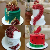 کیک تولد و ژله خانگی به مناسبت روز زن و یلدا