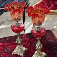 چراغ پایه آنتیک دنسی دوپوست|صنایع دستی و سایر لوازم تزئینی|تهران, شوش (باغ آذری)|دیوار