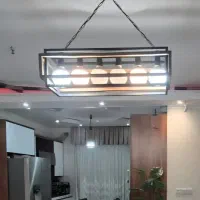 لوستر چوب و فلز