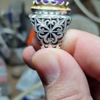 انگشتر نقره آمیتیس دستساز|جواهرات|اراک, |دیوار