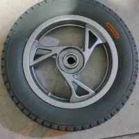 ویلچر چرخ توپر و بادی برقی سفید و سیاه