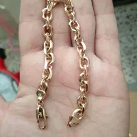 زنجیرودستبندهرمس برندژوپینگ مشابه طلاآبکاری18عیار|زیورآلات و اکسسوری|املش, |دیوار