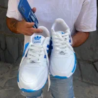 کفش آدیداس ۳خط Adidas سفید آبی|کیف، کفش، کمربند|تهران, اختیاریه|دیوار