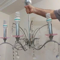 لوستر شیش شاخه بادودیواری|لوستر و چراغ آویز|رشت, علی آباد|دیوار