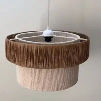 لوستردوطبقه تلفیق مکرومه و رافیا .. قطر ۴۵cm