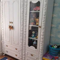 سرویس تخت کودک نوجوان کمد و ویترین