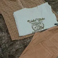 ست پیراهن تیشرت و شلوار سایز بزرگ ۴ xl خارجی