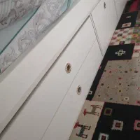 تخت چوبی با تشک|تخت و سرویس خواب|تهران, والفجر (افسریه)|دیوار