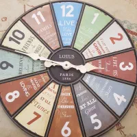 ساعت دیواری چوبی برندLOTUS