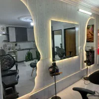 تخت مژه فشیال تتو آینه دکوری|آرایشگاه و سالن‌های زیبایی|کاشان, کوی اداره گاز|دیوار