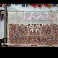 فرش نیمه کاره خالچه ابریشم  نقشه خطیبی جدید