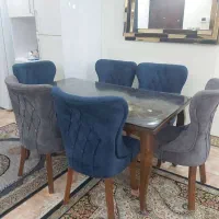 یک دست مبلمان ۸ نفره و نیز ناهار خوری ۶ نفره|مبلمان خانگی و میز عسلی|رشت, پارک شهر|دیوار