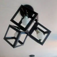 لوستر ۳شعله|لوستر و چراغ آویز|مبارکه, |دیوار