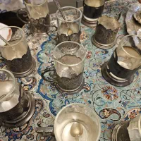 سرویس استکان قدیمی نقره