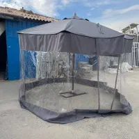 چتر با دور پوشش پایه وسط سلوا سایبان چادر برزنت