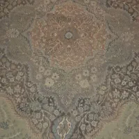 ۲ تخته قالی ۴×۳ رنگ زمینه سبز کار کرده|فرش|رفسنجان, |دیوار