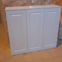 جا کفشی ۳ درب سفید صدفی