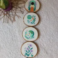 تابلوهای تلفیقی مدادرنگی و رزین|تابلو، نقاشی، عکس|نیشابور, فردوس شمالی|دیوار