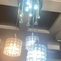 سه عدد لوستر رنگی رنگی و یک عدد پرده کریستال|لوستر و چراغ آویز|تهران, مجیدآباد|دیوار