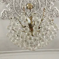 2 عدد لوستر 8 شاخه کریستالی|لوستر و چراغ آویز|ری, شهید غیوری (ابن باویه)|دیوار