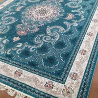 دو تخته فرش ۱۲ متری کاشان ۷۰۰ شانه طرح روژان آبی|فرش|یزد, |دیوار