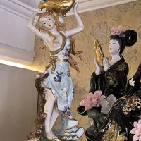 مجسمه چینی مایسن آلمان سبد گل