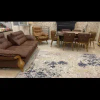 مبل راحتی8 نفره  چرم تخت شو ترک