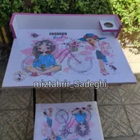 میز تحریر تاشو با تاج