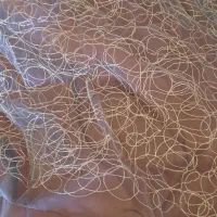 پرده حریر خامه دوزی با آستر|پرده، رانر، رومیزی|اصفهان, احمدآباد|دیوار