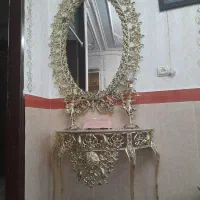 آینه و شمعدان طرح برنز