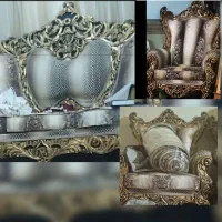 سرویس مبلمان ۹ نفره  به همراه ۳ میز عسلی
