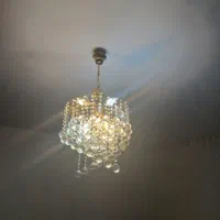 لوستر برنج کریستال|لوستر و چراغ آویز|فردیس, ثابتی|دیوار