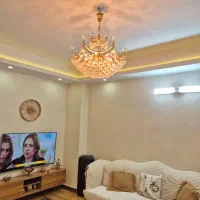 لوستر استیل طلایی|لوستر و چراغ آویز|ری, فیروزآبادی|دیوار