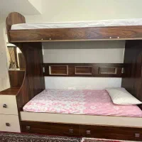تختخواب دو طبقه چوبی|تخت و سرویس خواب|یزد, |دیوار