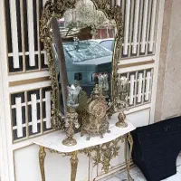 آیینه شمعدان برنز|بوفه، ویترین، کنسول|قم, نیروگاه|دیوار