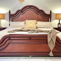 سرویس تخت‌ خواب دونفره مدل کاجی تمام چوب هومیسو|تخت و سرویس خواب|تهران, شهرک طالقانی|دیوار