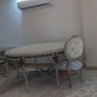 میز غذاخوری ۸ نفره  اکبند چوب راش پارچه ترک