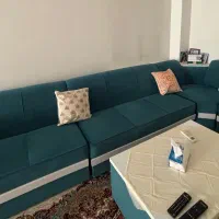 ست مبل ال و میز جلو مبلی سالم مثل نو