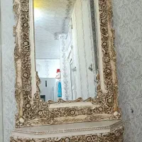 آینه و کنسول بوفه و ساعت