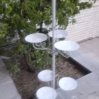 جا گلدونی و شیشه میز